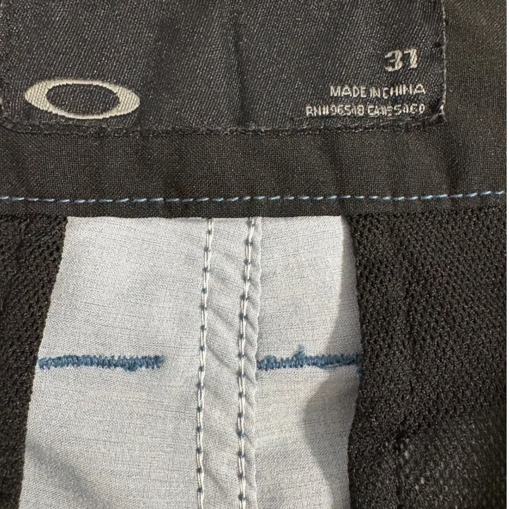 Oakley Mens Teal Blue Plaid‎ Board Shorts Hybrid Stretch Size 31